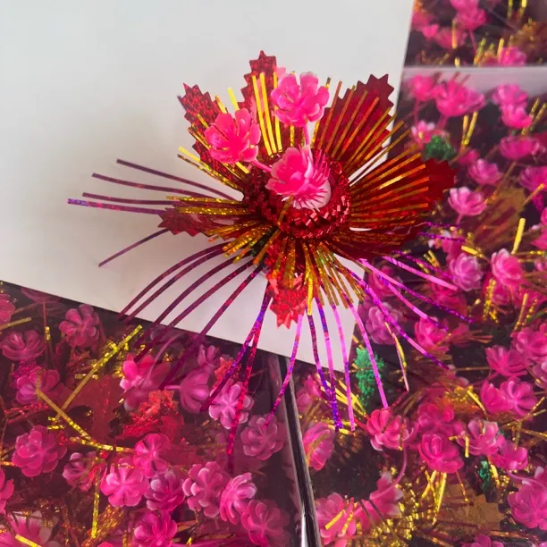 短款彩色企花节庆装扮用品多用途摆桌装饰花