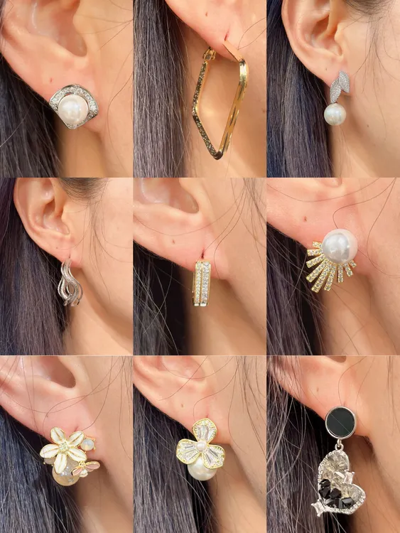 铜合金锆石耳饰  专用链接  气质时尚