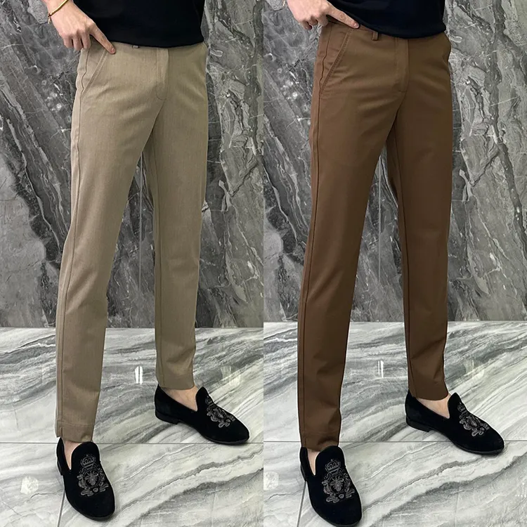 25年新款休闲裤男薄款轻奢时尚潮流休闲裤修身百搭西裤男薄夏季