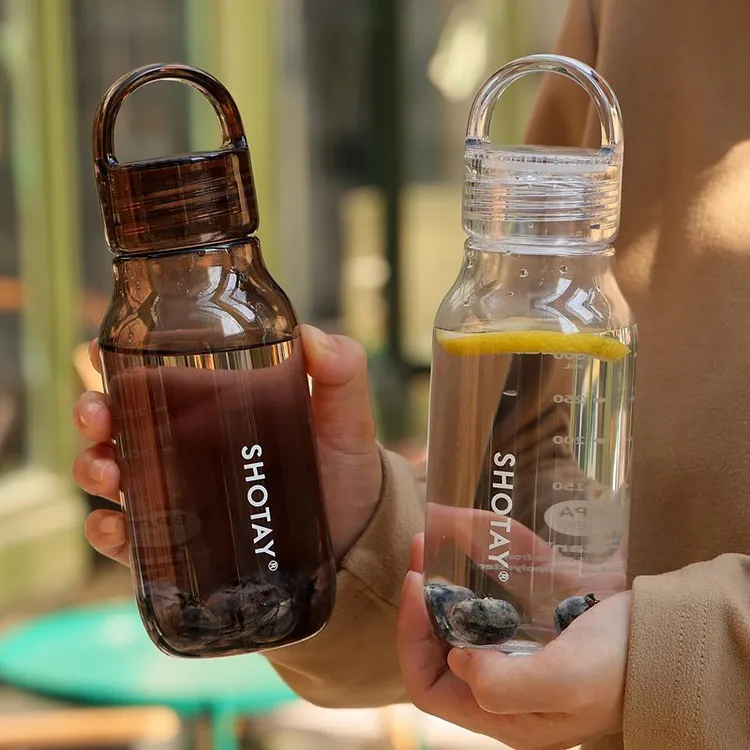 便携tritan水杯高颜值透明2025新款男女耐高温塑料杯学生防摔杯子