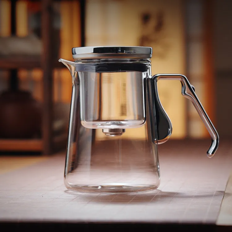 磁吸无杆飘逸杯高硼硅耐热玻璃茶水分离冲茶器懒人功夫茶具