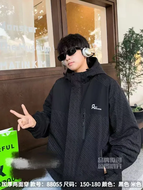 男童刺绣OUT两面穿青少年风衣外套 88055-1（170-190）