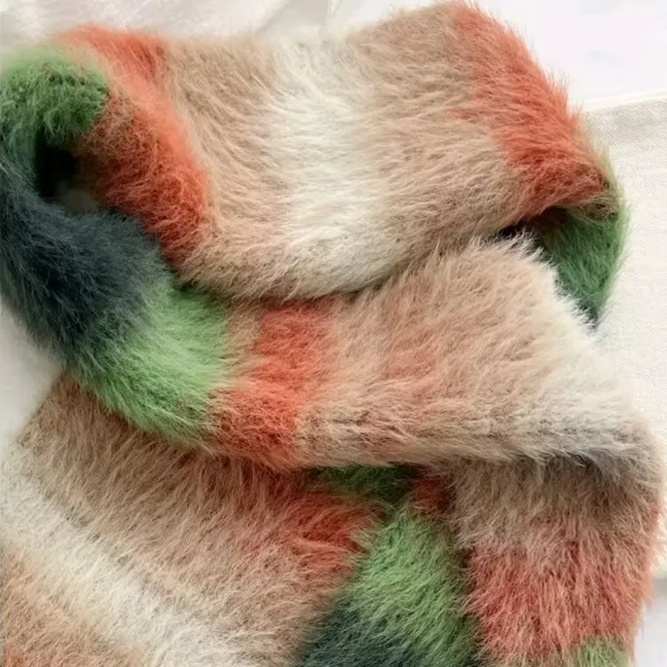 雪宝毛线羊毛混纺长绒衣服帽子围巾手工编织材料