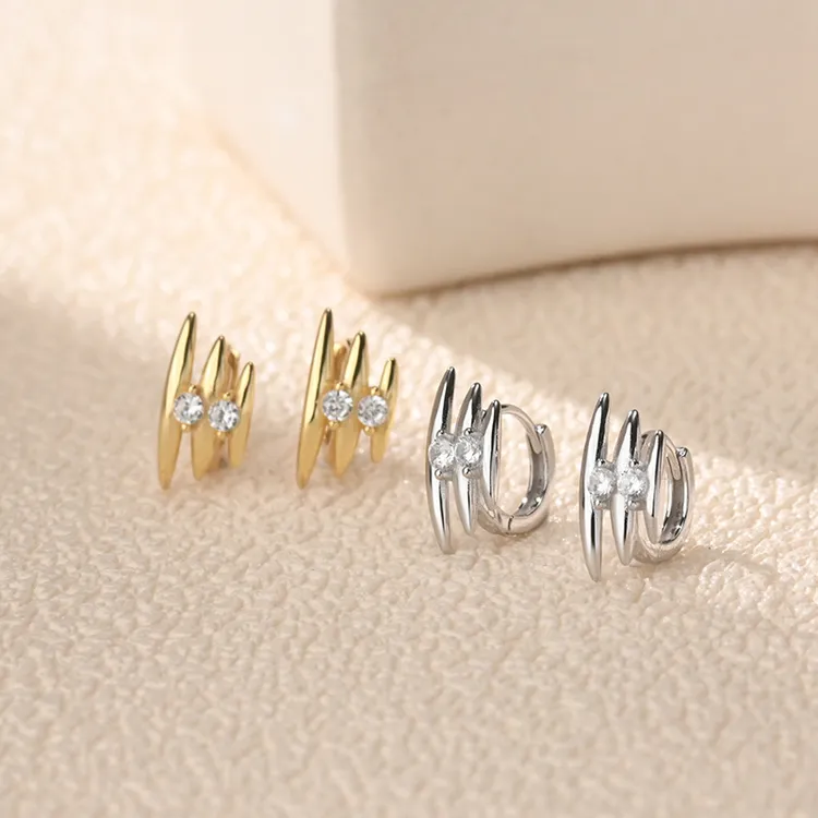 925银耳饰 新款耳扣女个性多层不规则小众高级感耳扣时尚气质耳圈