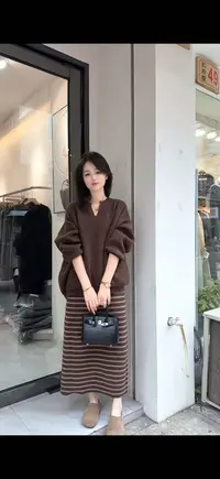 绵羊毛针织毛衣➕半身裙两件套套装23559