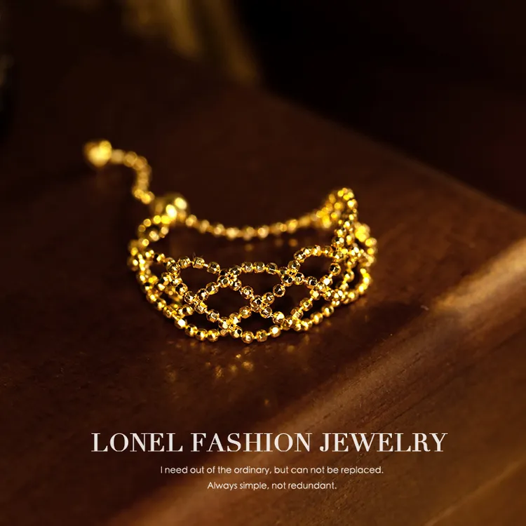 925银戒指 捕梦网蕾丝戒指女款尾戒轻奢小众设计高级感氛围感配饰