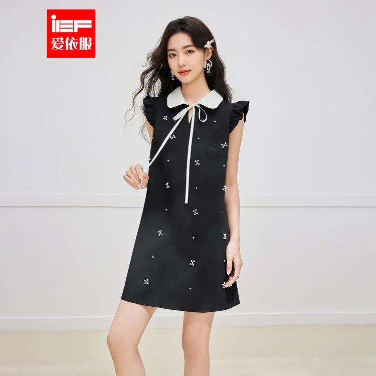 IEF/爱依服连衣裙2025夏季新款通勤名媛高级感优雅气质韩版长背心