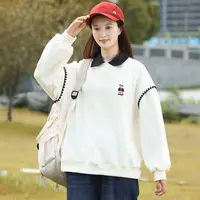 【初中生】卫衣女秋季POLO上衣高中生韩版宽松小熊学院风大童学生