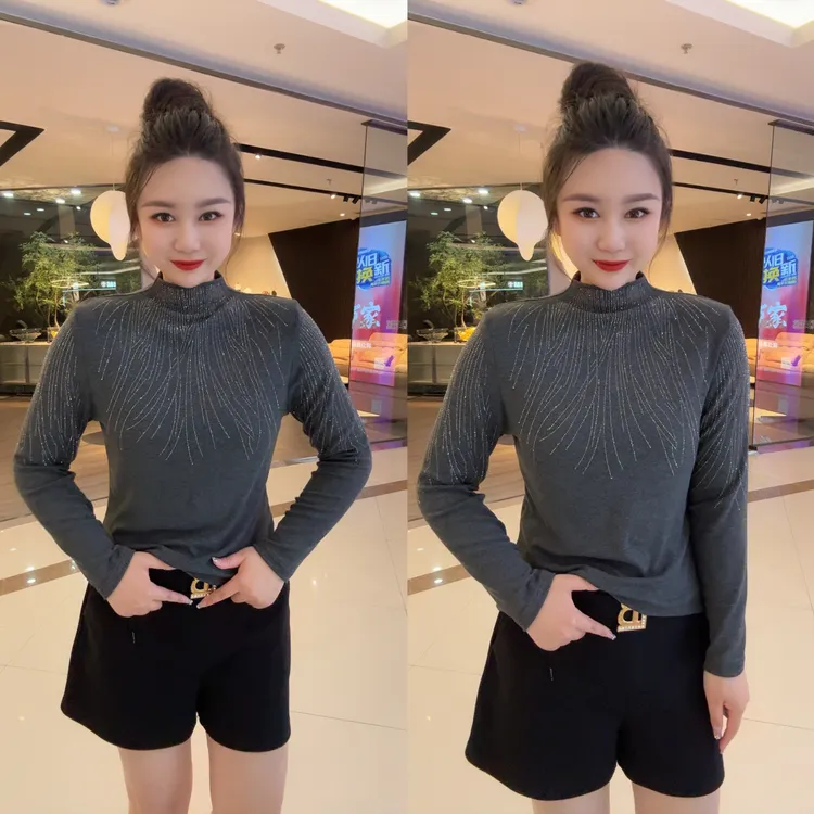 烟花绽放高领绒衫