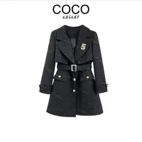 【COCO LESLEY】轻奢加绒小香风外套秋冬羽绒外套重工收腰显瘦外套