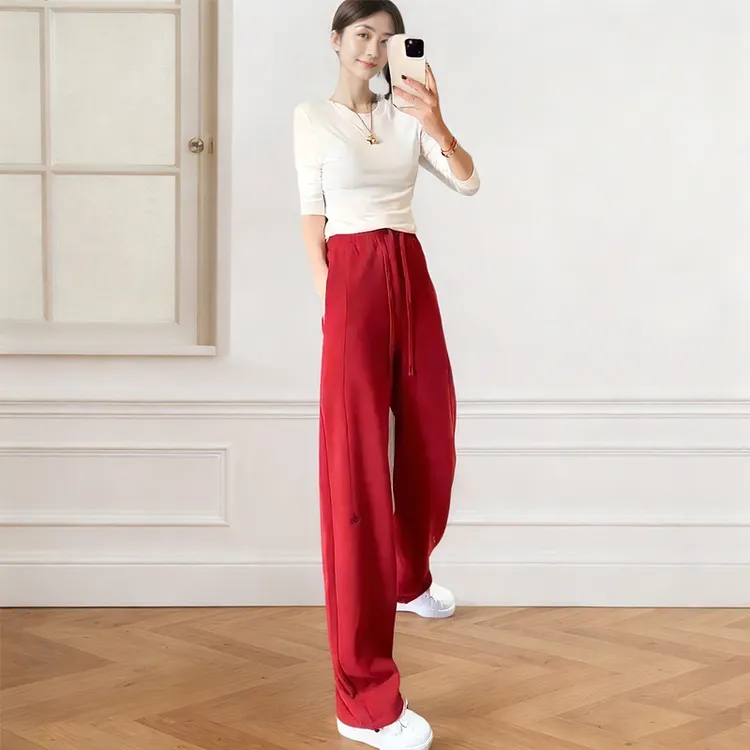 2025字母设计感显瘦气质百搭阔腿休闲裤LK2507839