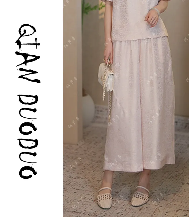 锦丝院【小千金裤子】显瘦夏季时尚轻奢高腰大摆裤子KZX67181898