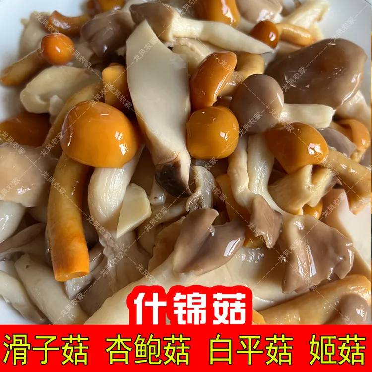什锦菇杏鲍菇滑菇姬菇白云菇混装杂菌袋装含水火锅煲汤爆炒凉拌
