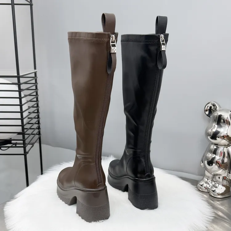 靴子增高10cm小个子不过膝长靴2025新款超高跟骑士靴显脚小长筒靴