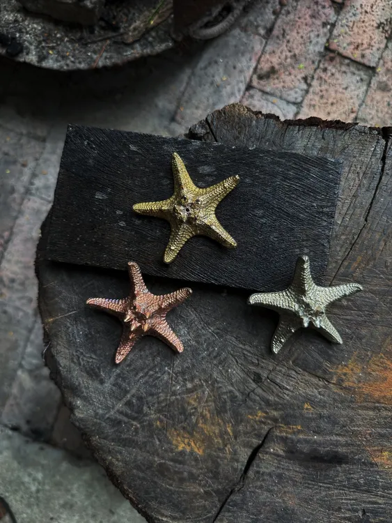纯铜海星香插  海洋之星 黄铜紫铜白铜材质 匠人手工香茶