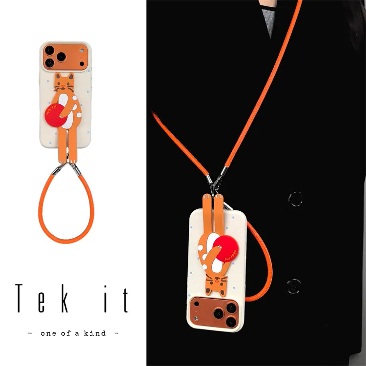 ins韩系波点抱气球猫咪适用iPhone16pro手机壳15promax支架14新款