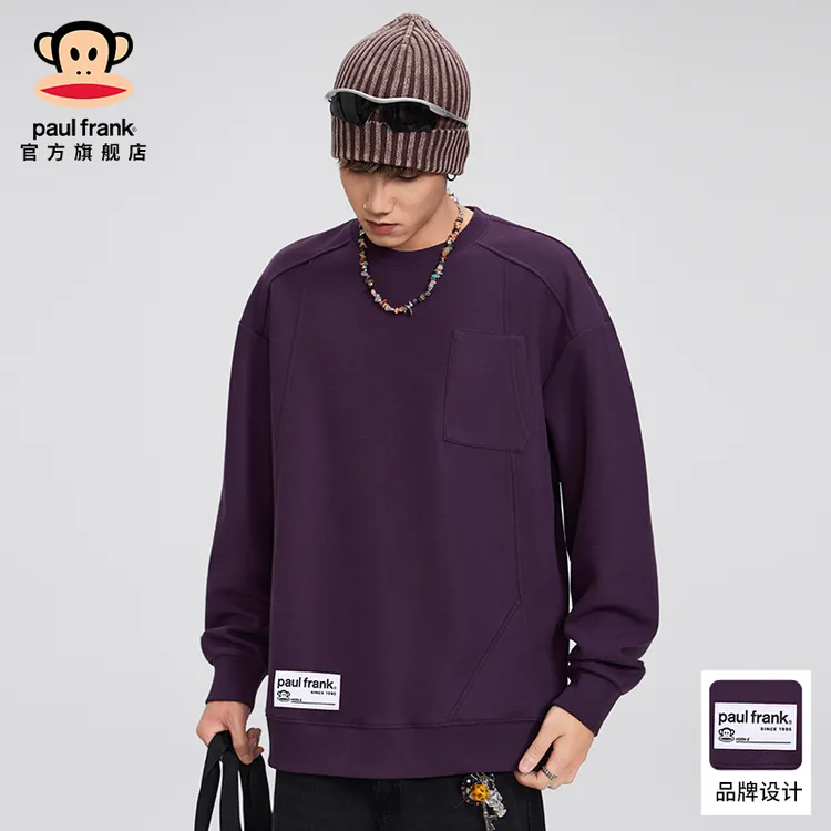 PaulFrank/大嘴猴美式潮流圆领卫衣2025秋季潮牌宽松休闲长袖上衣