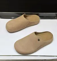 尾单高品质头层牛皮时尚百搭勃肯包头拖鞋65512
