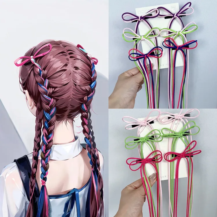 韩系明星同款鹿皮绒蝴蝶结发夹2025新款高级感半扎发鸭嘴夹