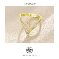STAY WITH ME 铜合金合成锆石戒指 小众设计k0453戒指