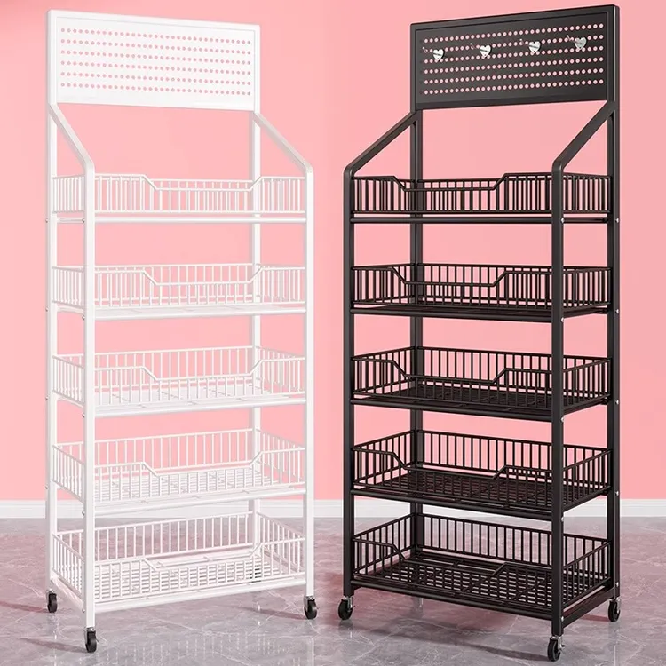 超市零食货架陈列架饮料小食品玩具展示架便利店收银台多层置物架