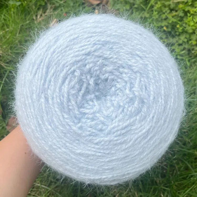 优质渐变纯色蛋糕线冰岛毛含羊毛加捻加仿貂毛钩织diy手工编织线
