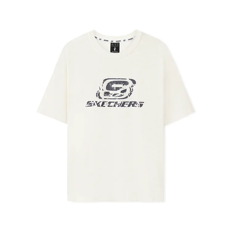 SKECHERS/斯凯奇短袖宽松T恤衫简约百搭休闲男女运动服L225U058