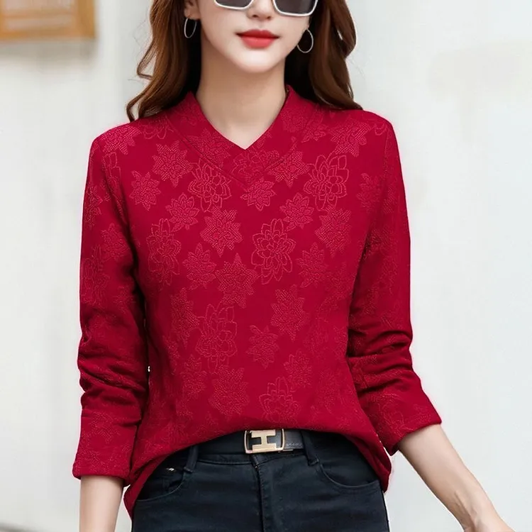 2025【爆款】新品女装国风宽松毛衣宽松民族风v领时尚秋冬爆款