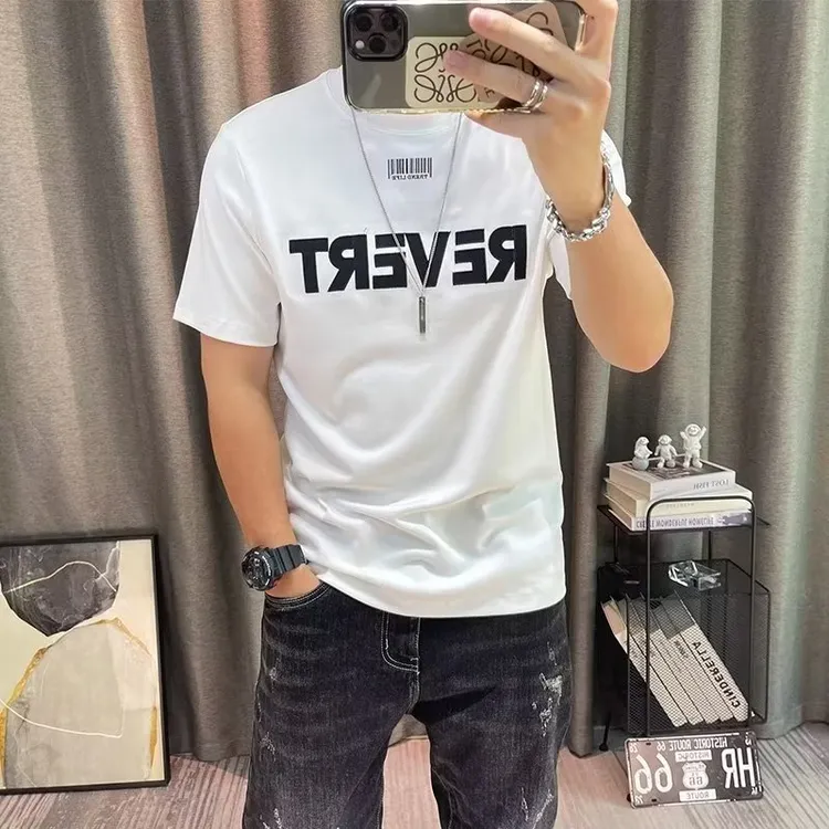 短袖t恤男夏季宽松ins潮牌男士上衣男生衣服半袖体恤男款2024年潮