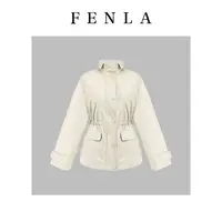 【惠姐私服】设计感抽绳收腰立领户外95鹅绒冲锋衣外套 85358