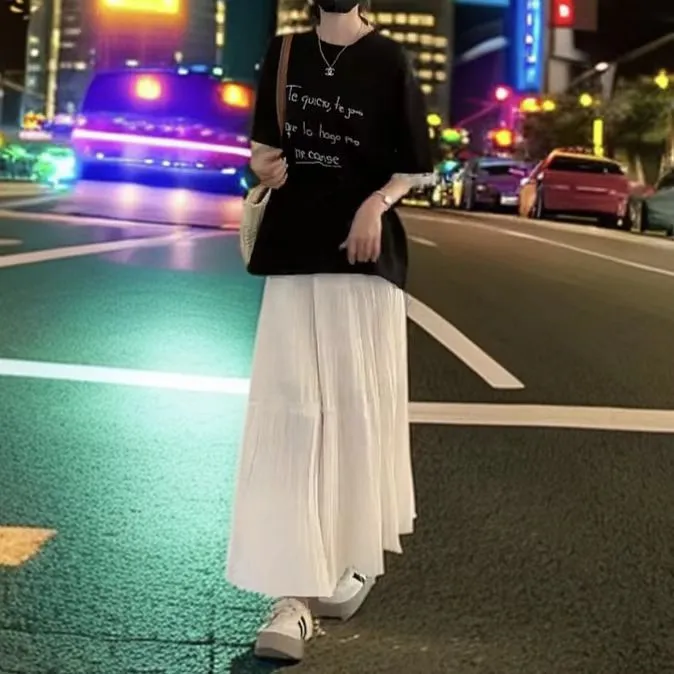 套装女装爆款2025新款韩版夏季通勤百搭T恤显瘦减龄半身裙两件套