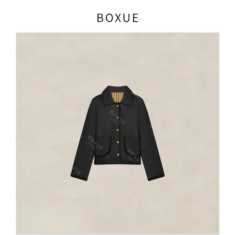 BOXUE “心形摩登”2025秋季新款高级感绵羊皮 外套#250724W3074