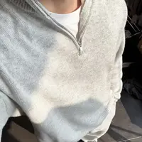 【百分百山羊绒】241692秋冬时尚半开拉链款羊绒衫洋气保暖