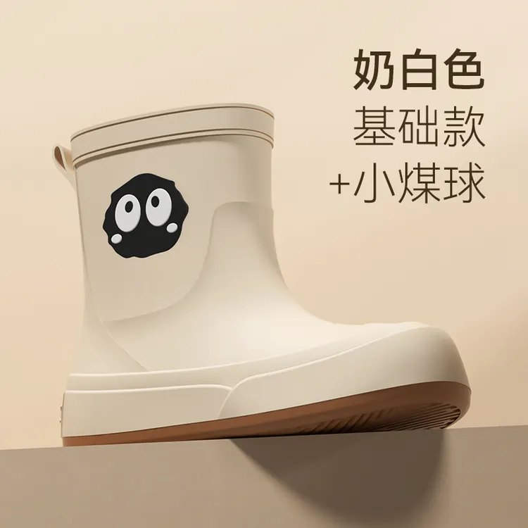 轻便雨鞋女款中筒日系雨靴防滑防水耐磨厚底胶鞋厨房工作软底水鞋