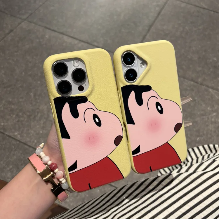 黄色肥嘟嘟小新适用iPhone17/16pro手机壳苹果15华为vivo小米oppo