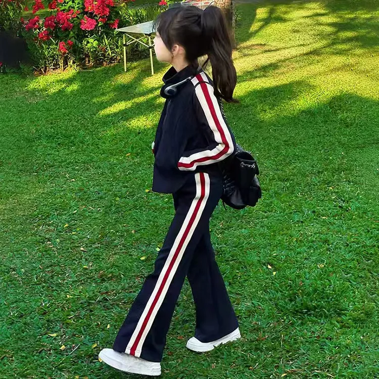 女童2025新款套装春秋季儿童中大通运动外套休闲裤子网红两件套潮