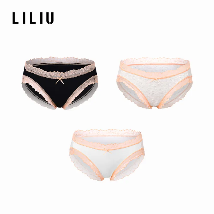 【达人专属】LILIU|朱丽叶·丝滑纯欲内裤女士性感舒适蕾丝透气低腰三角裤