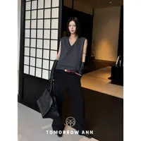- 莫代尔！V领极简舒适感百搭针织背心马夹（TMM221#）TM