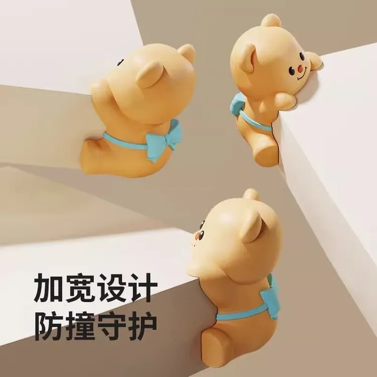 可爱卡通小熊防撞角婴幼橱柜桌角包边防磕碰保护贴