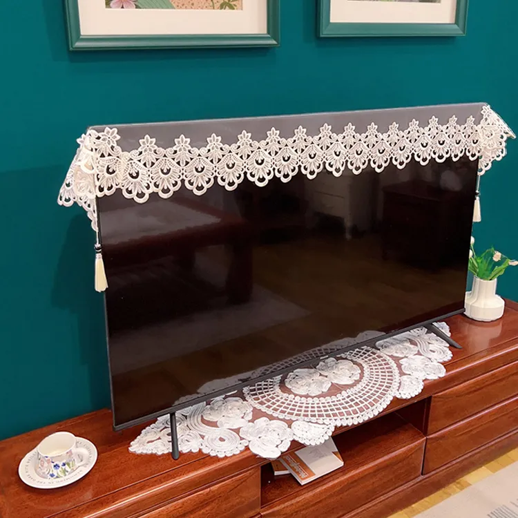 开机不取电视盖巾简约电视机防尘罩桌旗鞋柜五斗柜化妆台蕾丝盖布