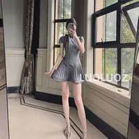 【现货】LUOLUOZ【碳尘】收腰百褶连衣裙-L3253