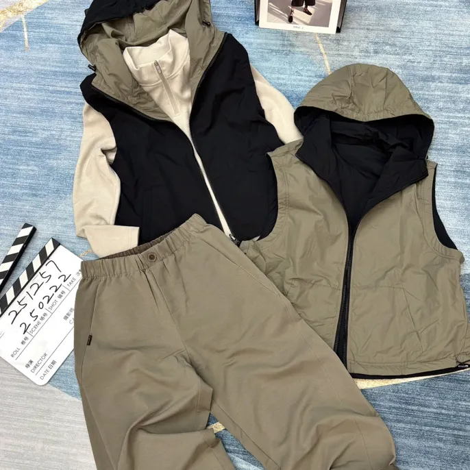 菲玛掂251257正品2025两面穿秋季新款时尚百搭连帽马甲外套