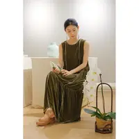 泊风ozen【森林】设计师改良汉服真丝丝绒背心式连衣裙