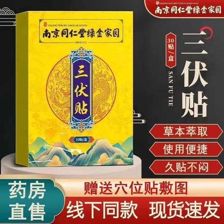 南京同仁堂绿金家园成人儿童驱寒祛湿调理脾胃三伏天艾草贴