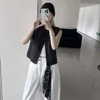6877 满分推荐~亚麻叠穿无袖马甲