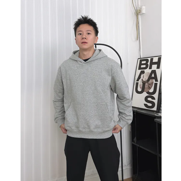 WK叁金【小个子连帽卫衣】基础款套头帽衫男纯棉简约百搭短款上衣秋