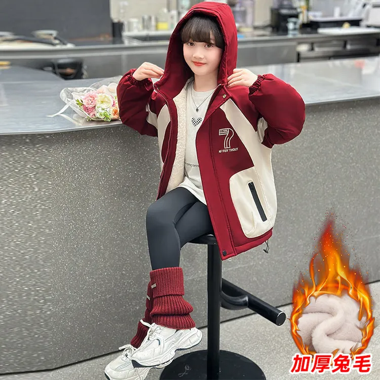 童泰商场同款女童棉服外套2025新款儿童洋气时髦中大童装女孩