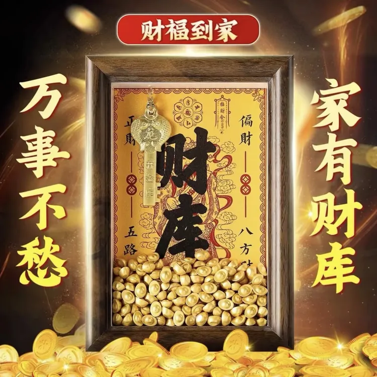 【沈老师定制】生肖开金库财库相框书房办公室工位招财摆件物品