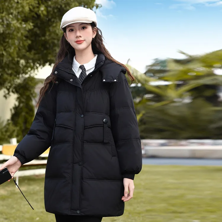 女大童羽绒服冬款2025新款儿童洋气学生女童加厚12中长款15岁外套