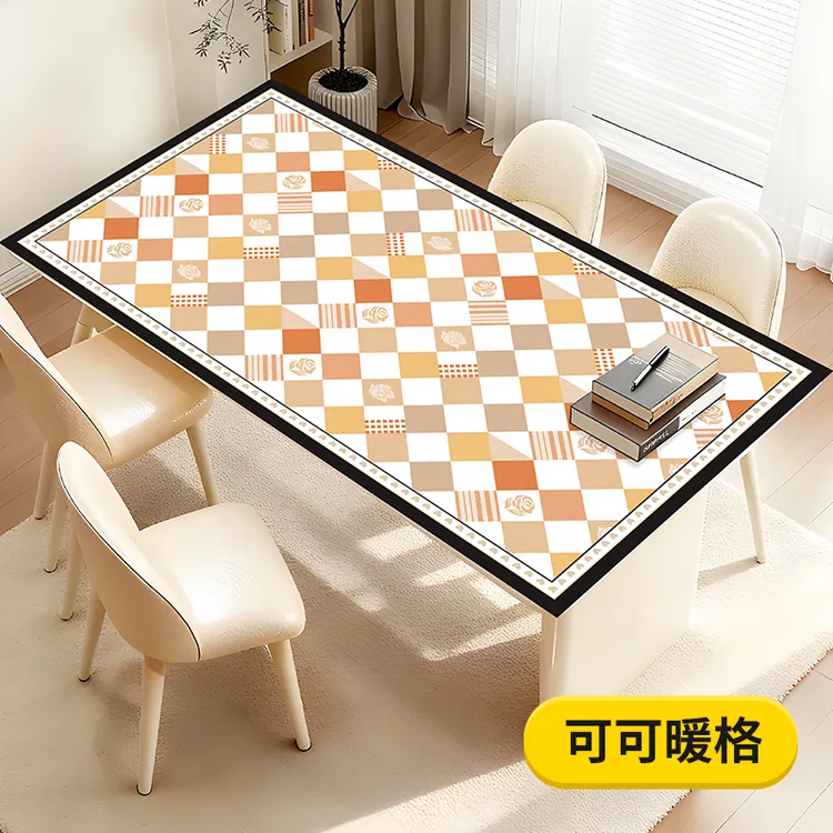 可可暖格皮革餐桌垫茶几垫长方形桌布茶几布桌台布防水防油防烫
